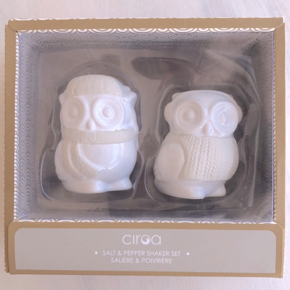 SALT & PEPPER SHAKER SET OWLS/BIRDS